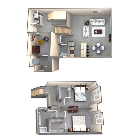 Floor plan for 2 beds, 1.5 baths, 1800 sqft
